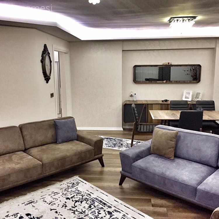 Hareketli ve uyumlu bir dekor. Simge hanımın modern stil evi..