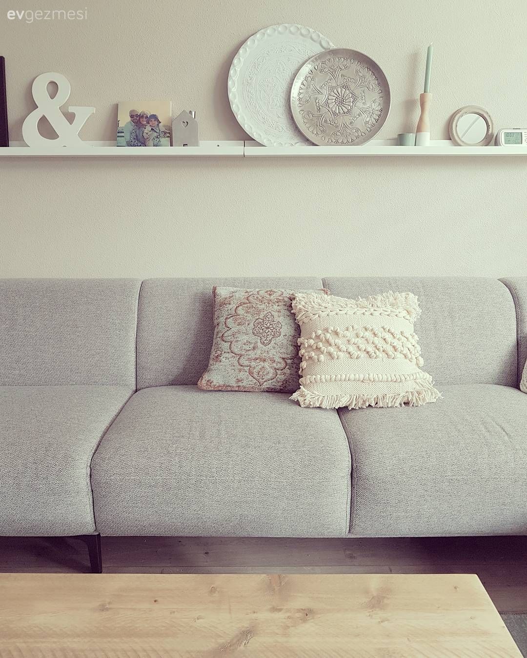 Salon, Duvar dekorasyonu, Gri, Kırlent