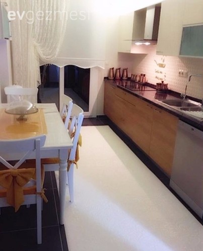 Sıcak tonlarla, canlı bir dekor.. Seda hanımın keyifli mutfağı.