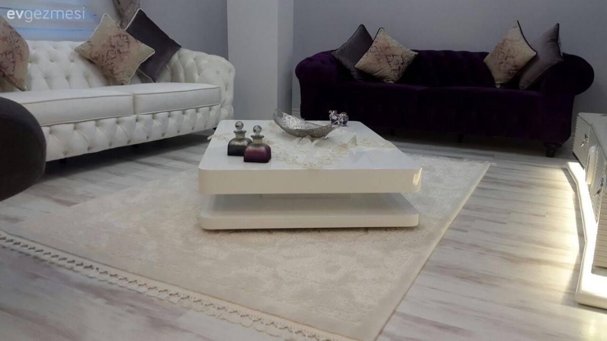 Beyaz, Halı, Mor, Orta sehpa, Salon