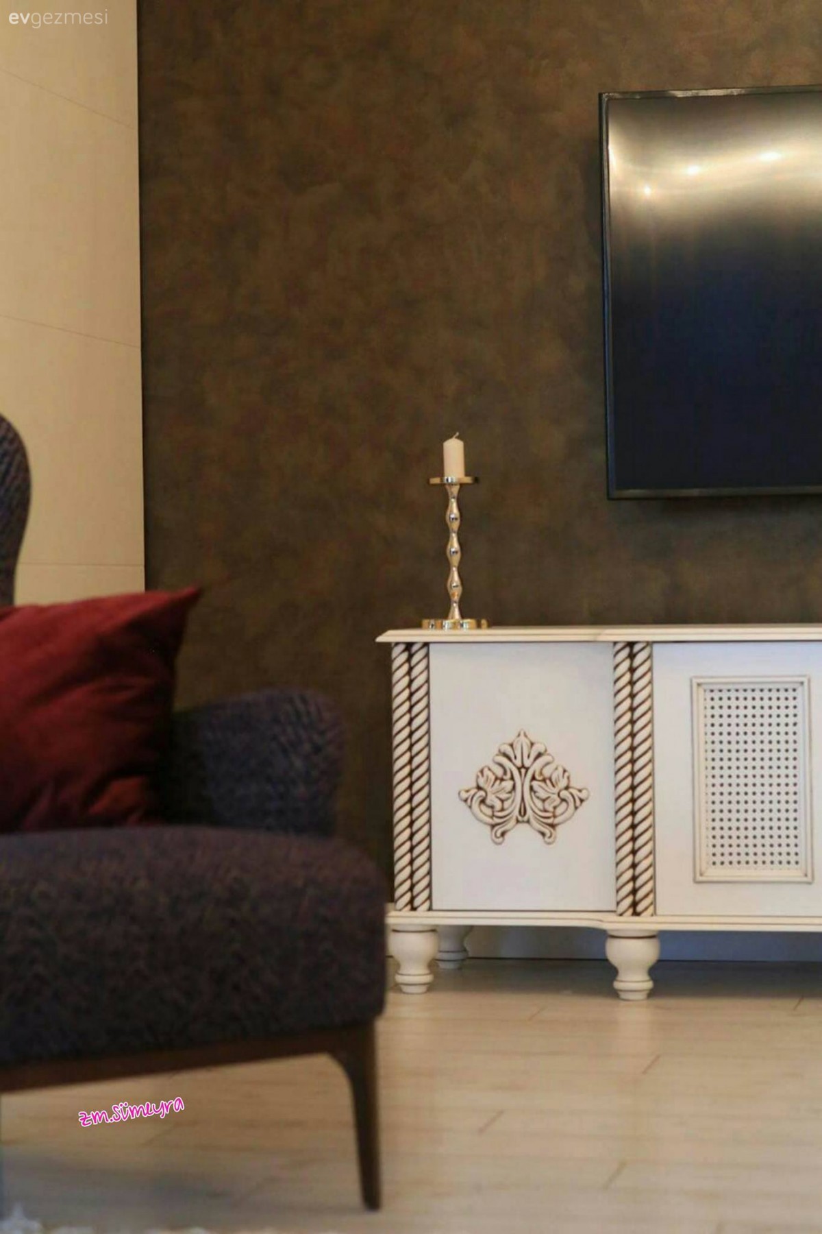 Kahverengi, Salon, Tv ünitesi