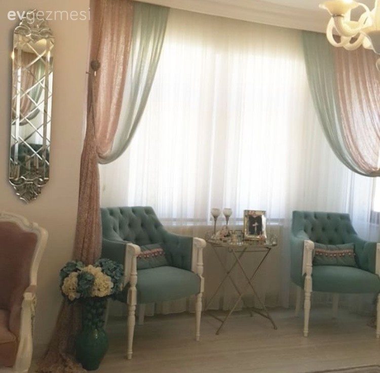 Ayna, Berjer, Pembe, Salon, Yeşil