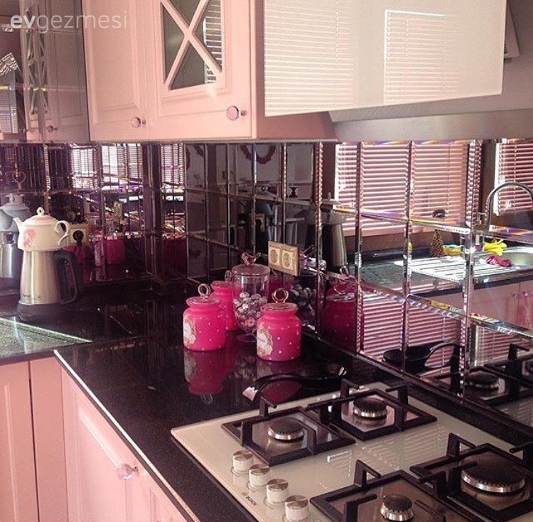 Ayna, Country mutfak, Mutfak, Pembe, Pembe mutfak