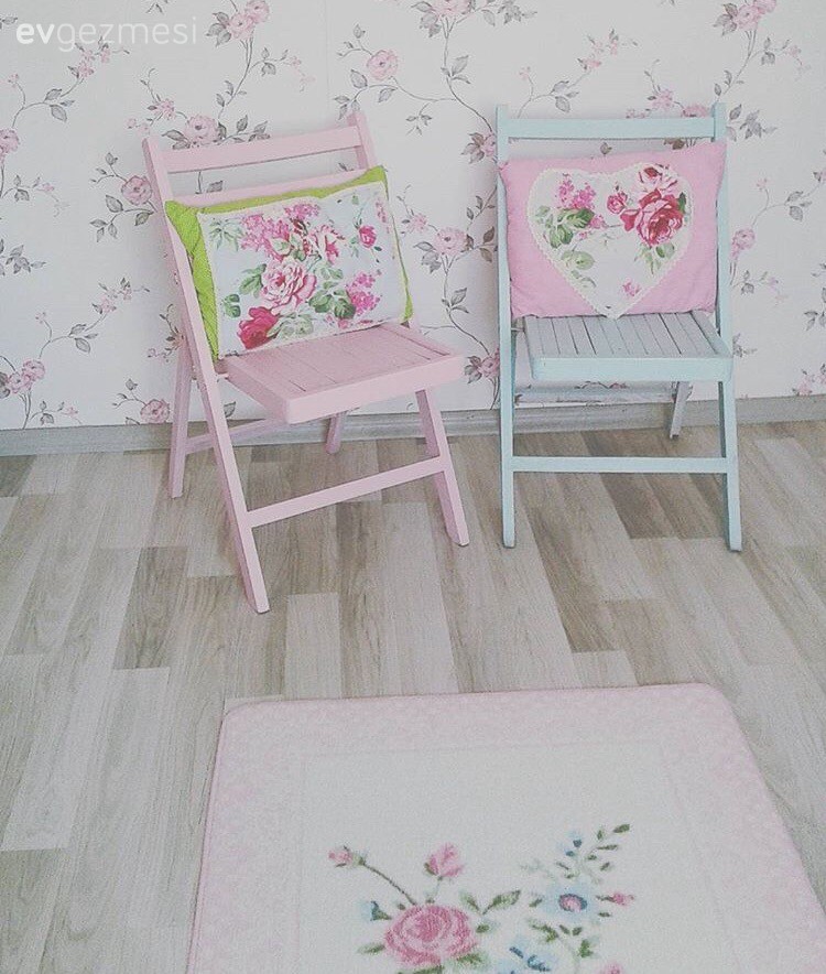 Kendin Yap, Mavi, Mobilya boyama, Öncesi / Sonrası, Pembe