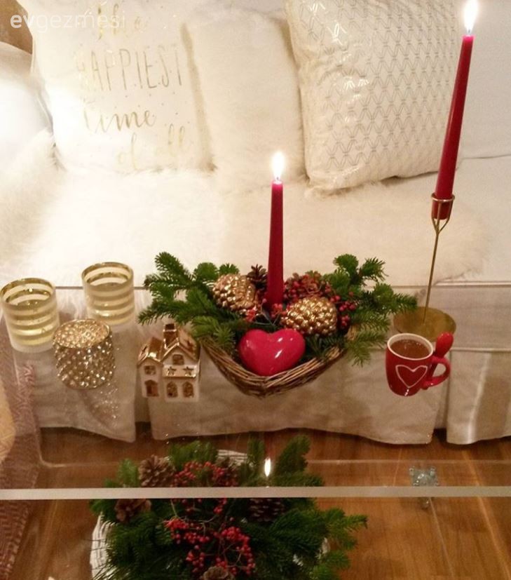 Dekoratif Objeler, Kırmızı, Oturma Odası, Yeşil