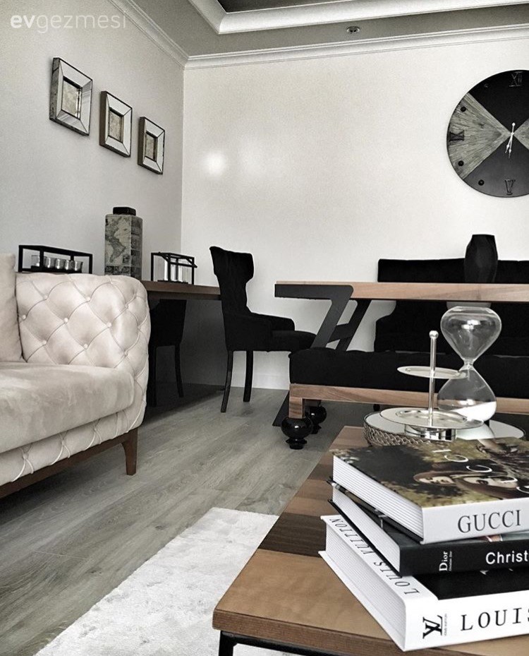 Ahşap Mobilya, Krem, Duvar saati, Salon, Siyah, Yemek Odası