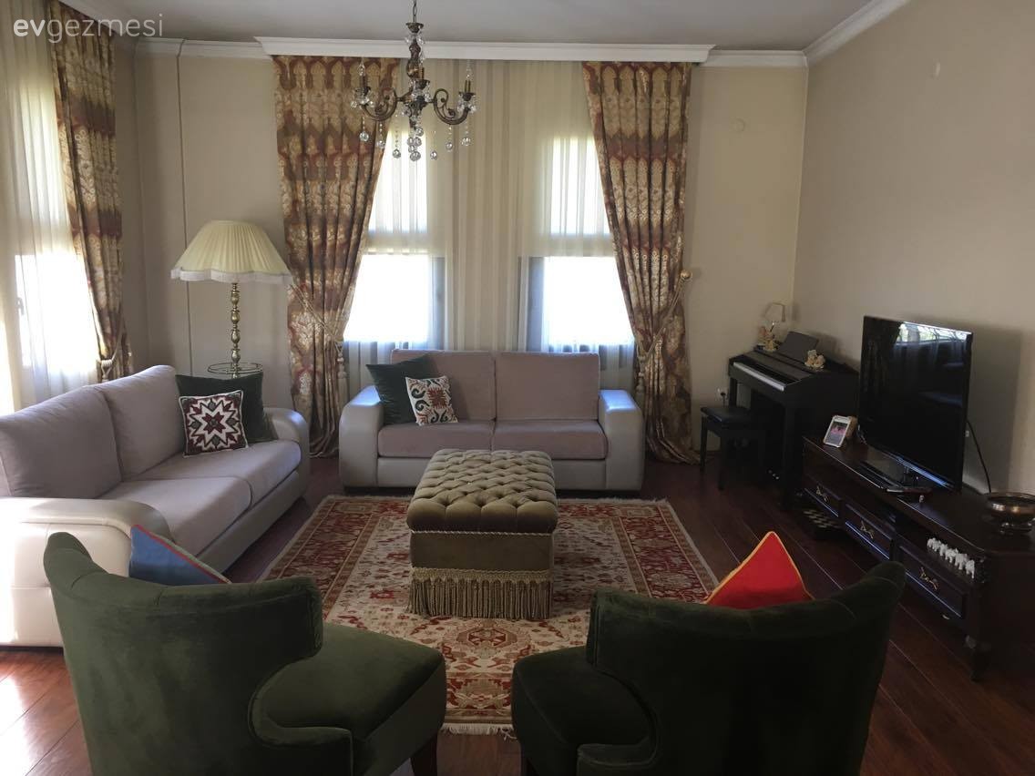 Fon perde, Lambader, Oturma Odası, Perde, Aydınlatma