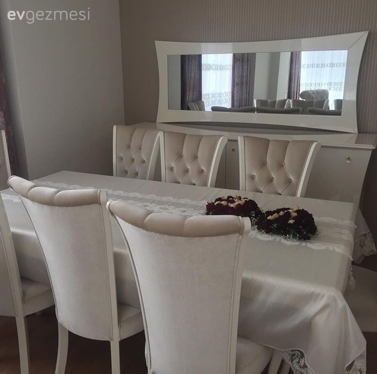 Krem, Salon, Yemek Odası