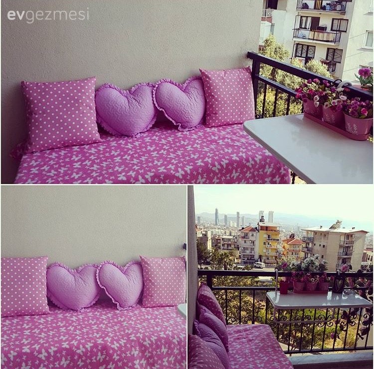Balkon, Küçük balkon, Sedir, Pembe