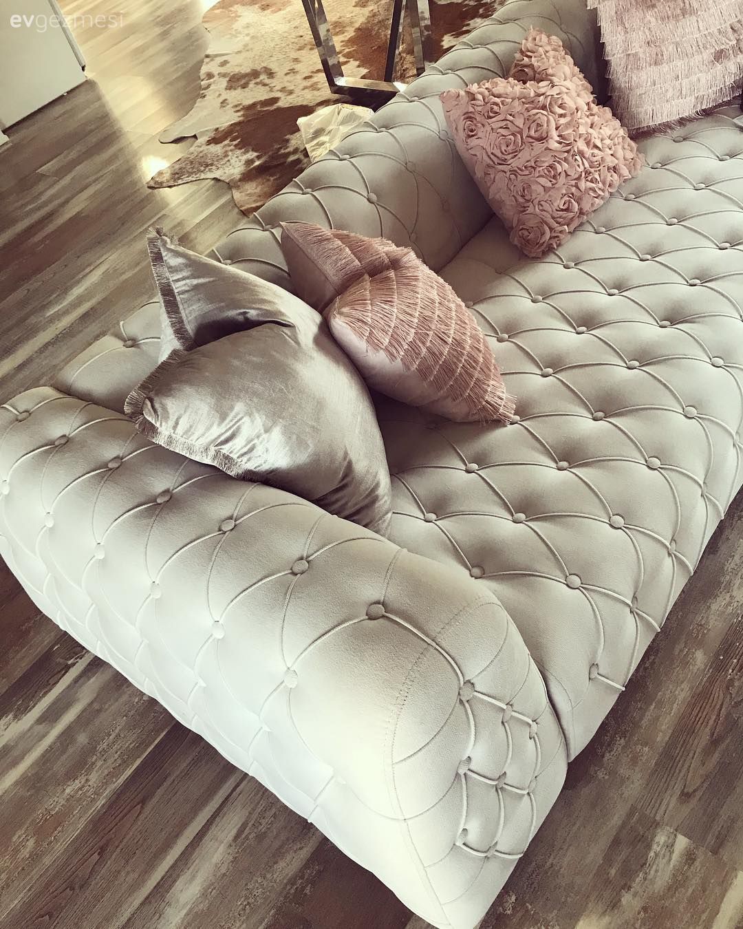 Salon, Krem, Pembe, Chesterfield