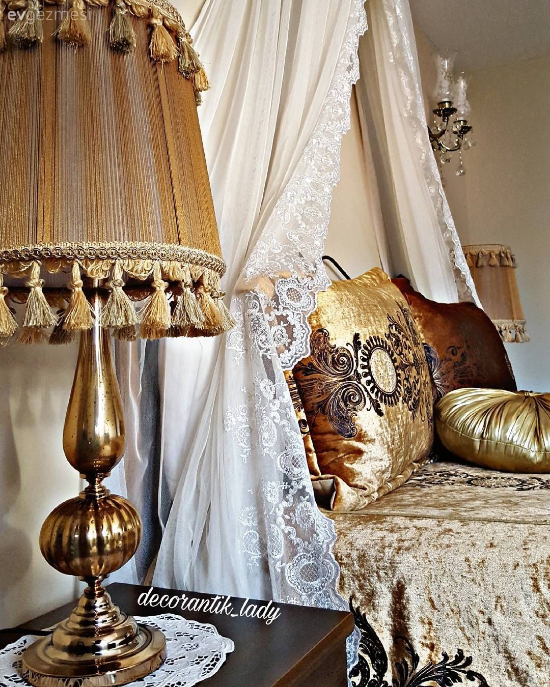 Yatak Odası, Abajur, Altın