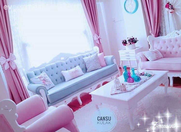 Koltuk Döşeme, Mavi, Pembe, Salon