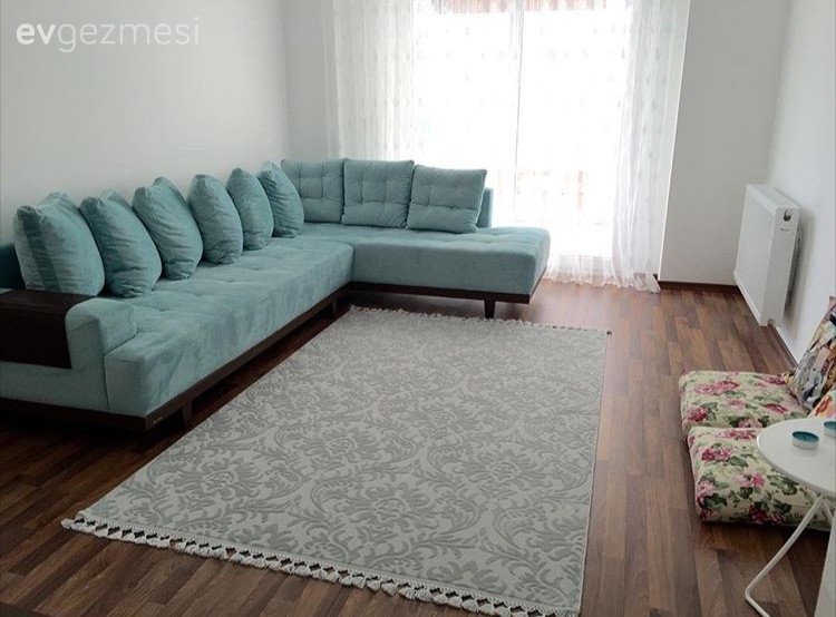 Halı, Köşe koltuk, Mavi, Oturma Odası