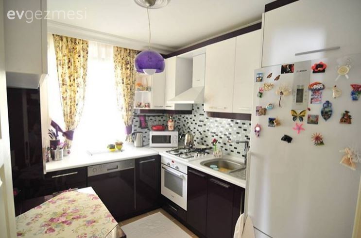 Fon perde, Mutfak, Sarı, Perde