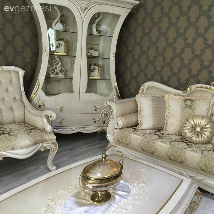 Altın, Duvar kağıdı, Salon, Sehpa