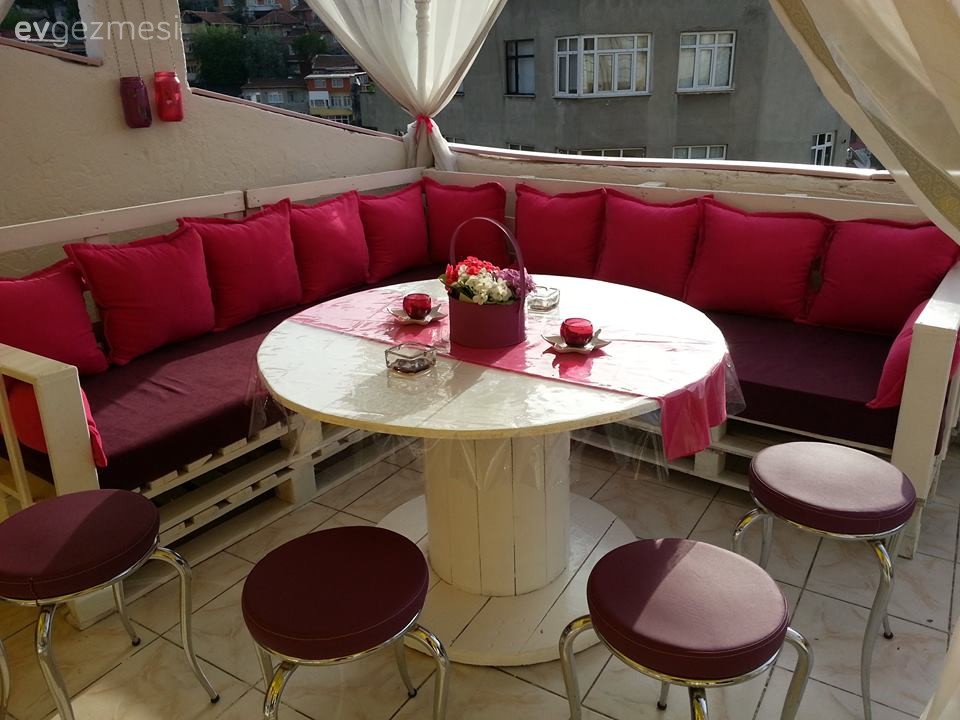 Kendin Yap, Mobilya boyama, Pembe, Teras