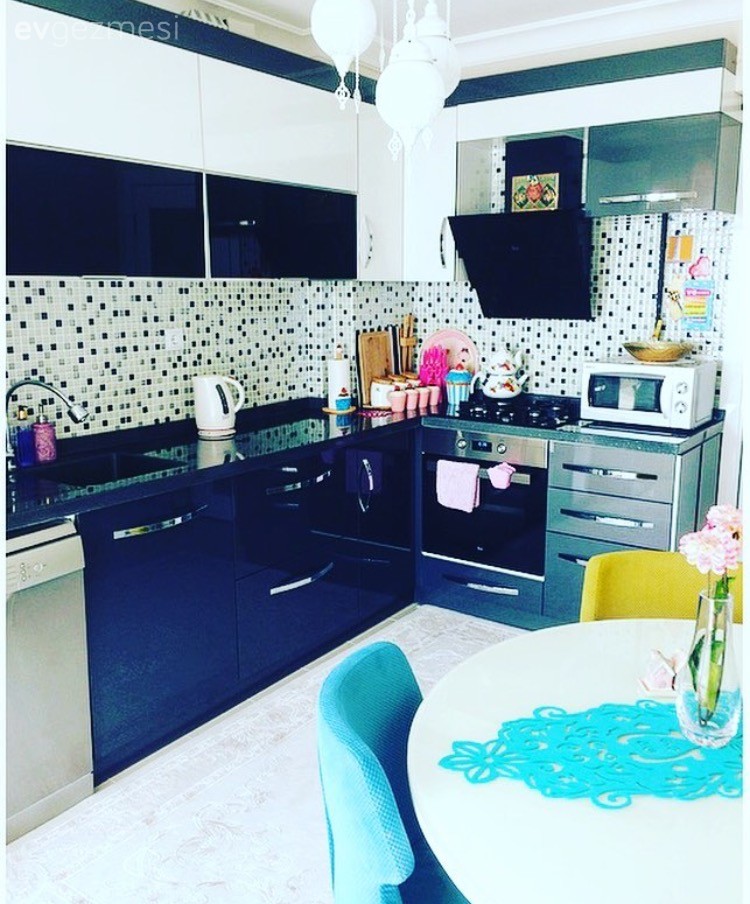 Ankastre, Mavi, Modern mutfak, Mutfak