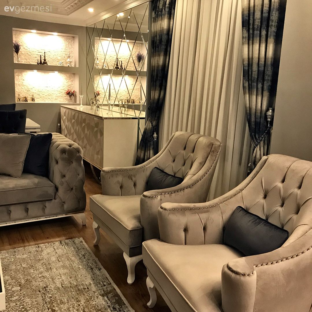 Baştan aşağı yenilenen bir salon, göz alıcı dekor. Bahar hanımın evinden..