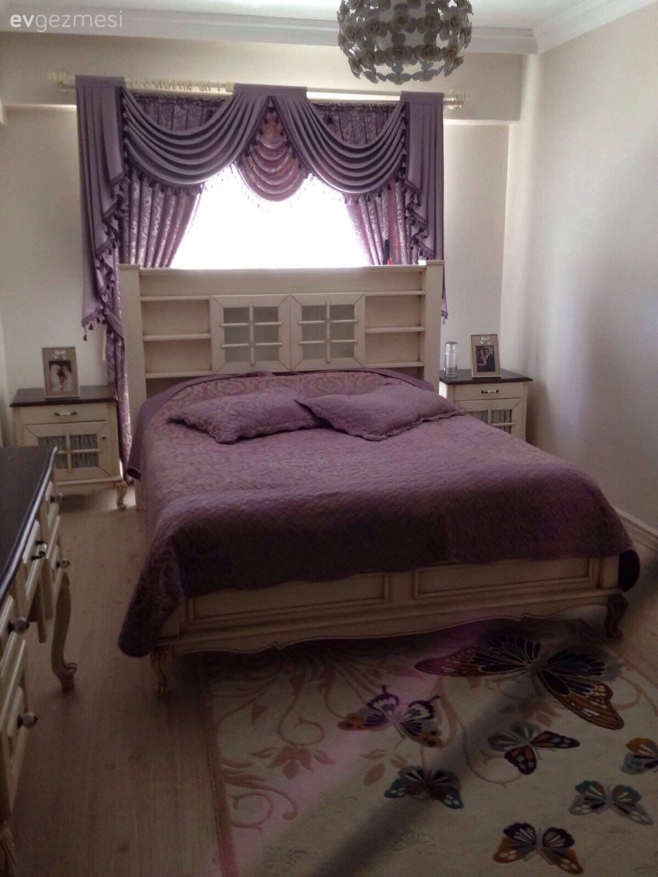 Mor, Perde, Yatak Odası, Yatak örtüsü