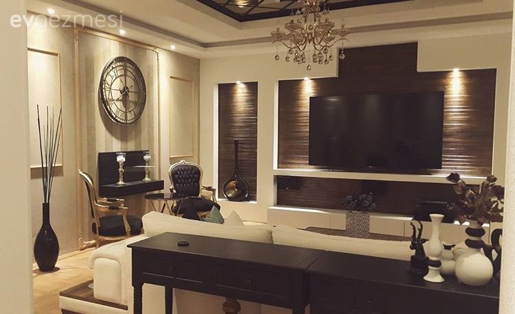 Ahşap Mobilya, Dresuar, Duvar Nişleri, Duvar saati, Salon, Tv ünitesi