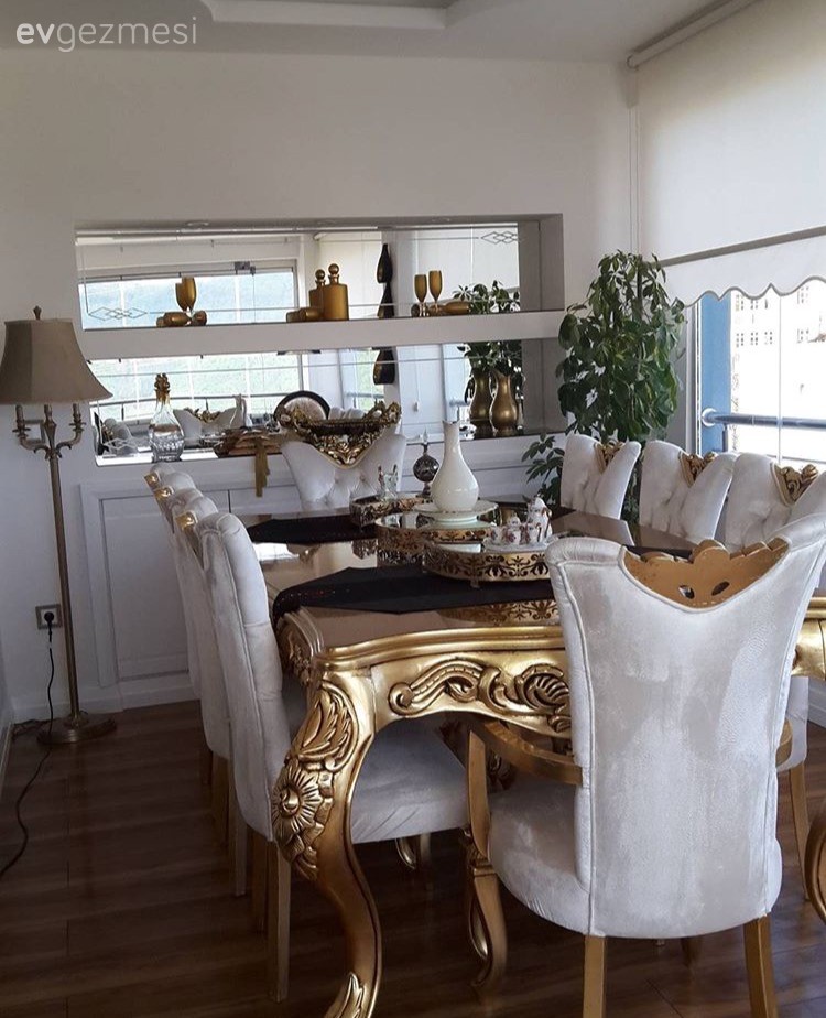 Altın, Ayna, Lambader, Duvar Nişleri, Yemek Odası, Aydınlatma