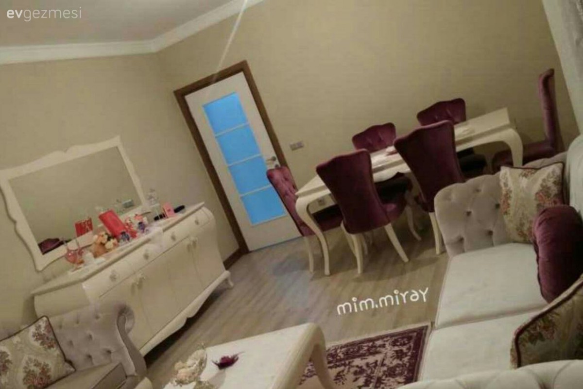 Halı, Konsol, Krem, Mor, Salon, Yemek Odası