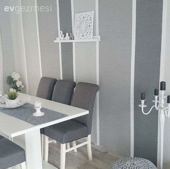 Derya hanımın grinin etkisinde İskandinav stil evi..