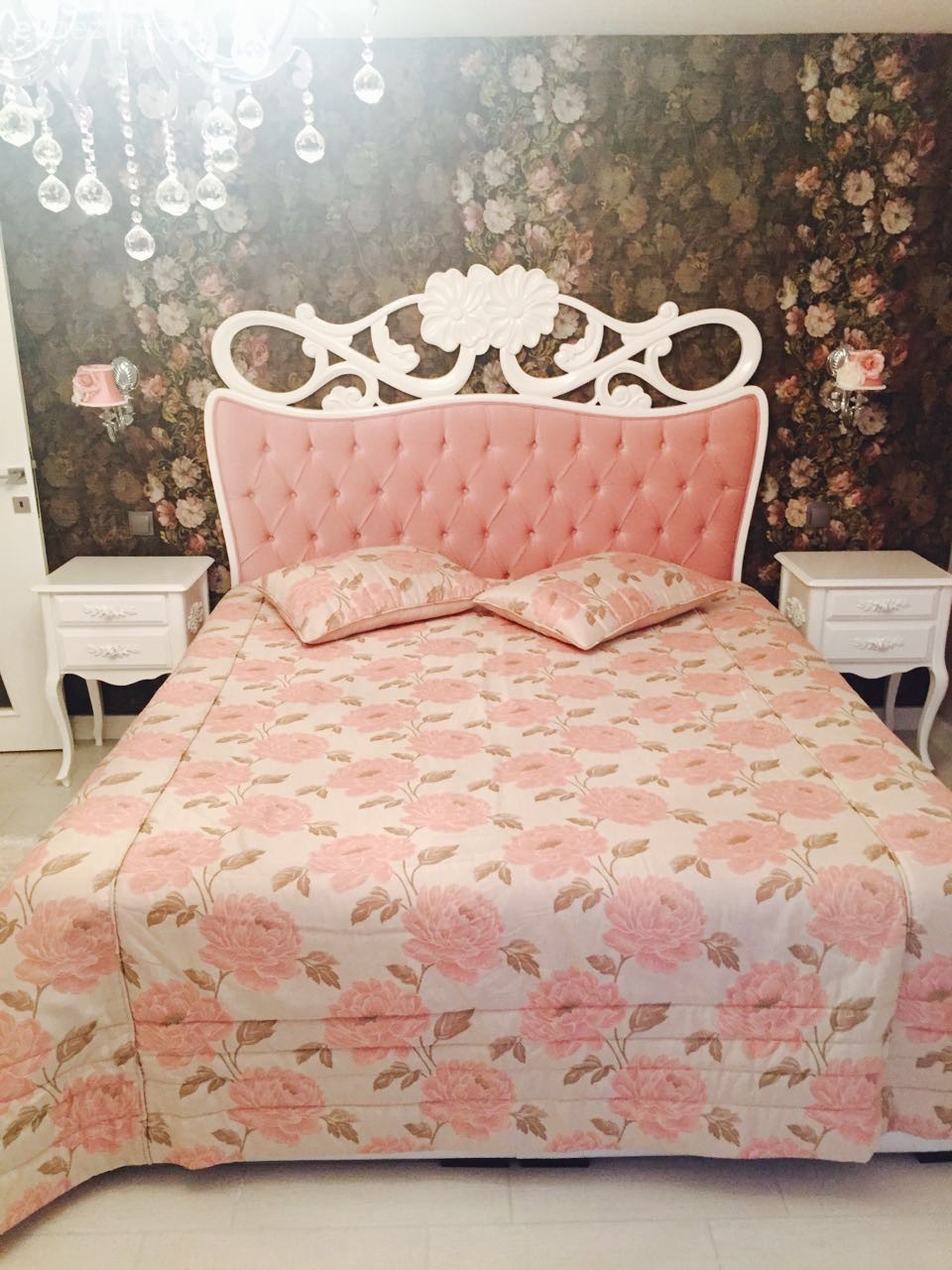 Duvar kağıdı, Pembe, Yatak Odası, Yatak örtüsü