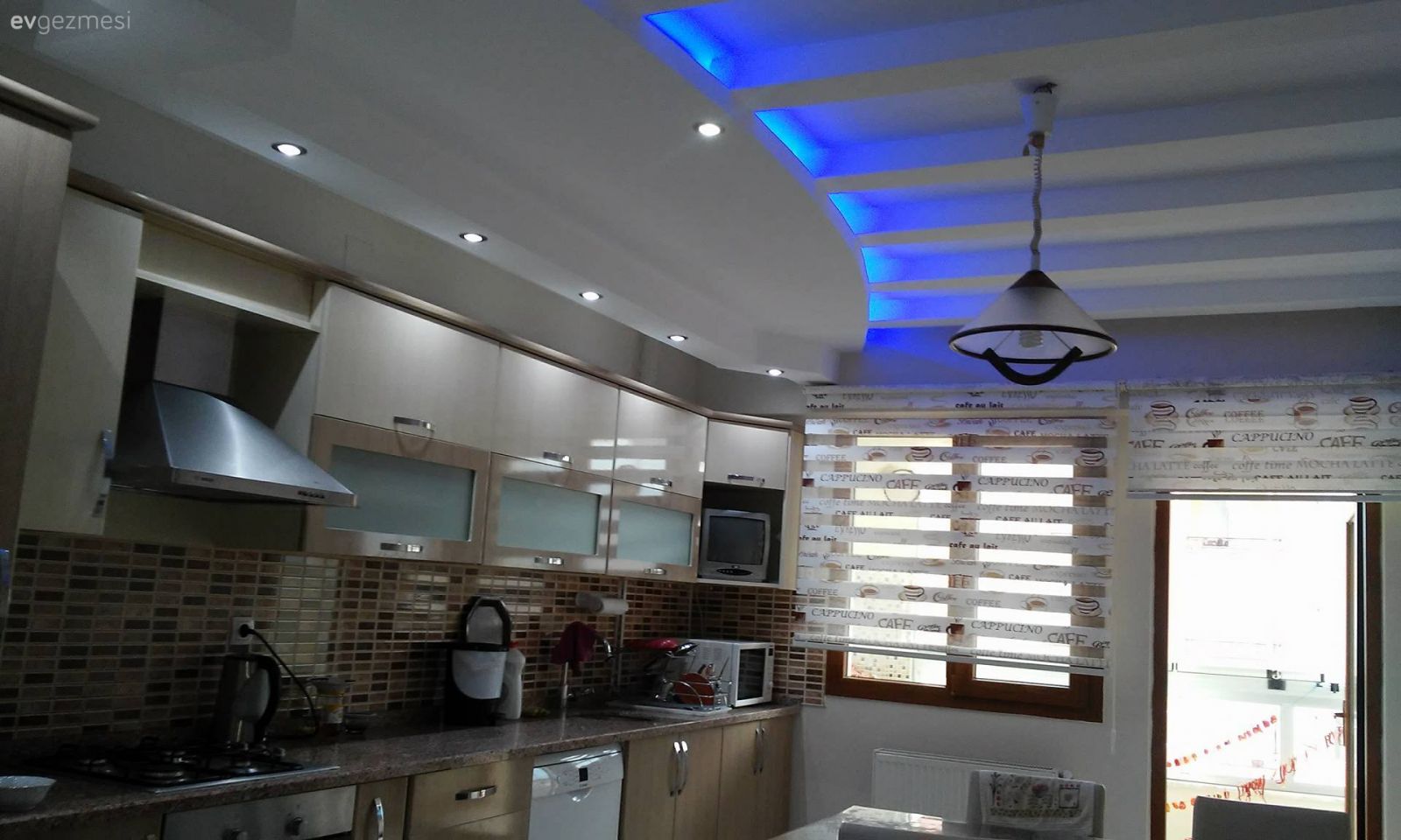 Asma tavan, Led aydınlatma, Mutfak