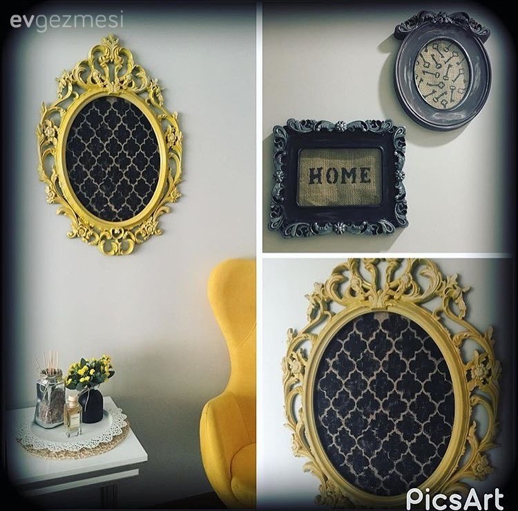 Dekoratif Objeler, Duvar dekorasyonu, Salon, Sarı