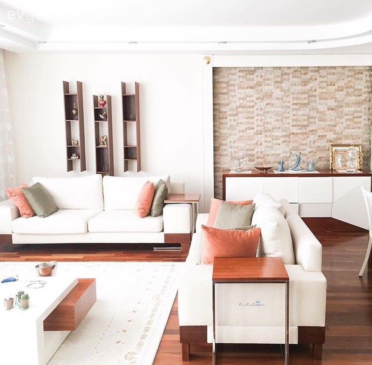 Abajur, Salon, Taş duvar, Aydınlatma