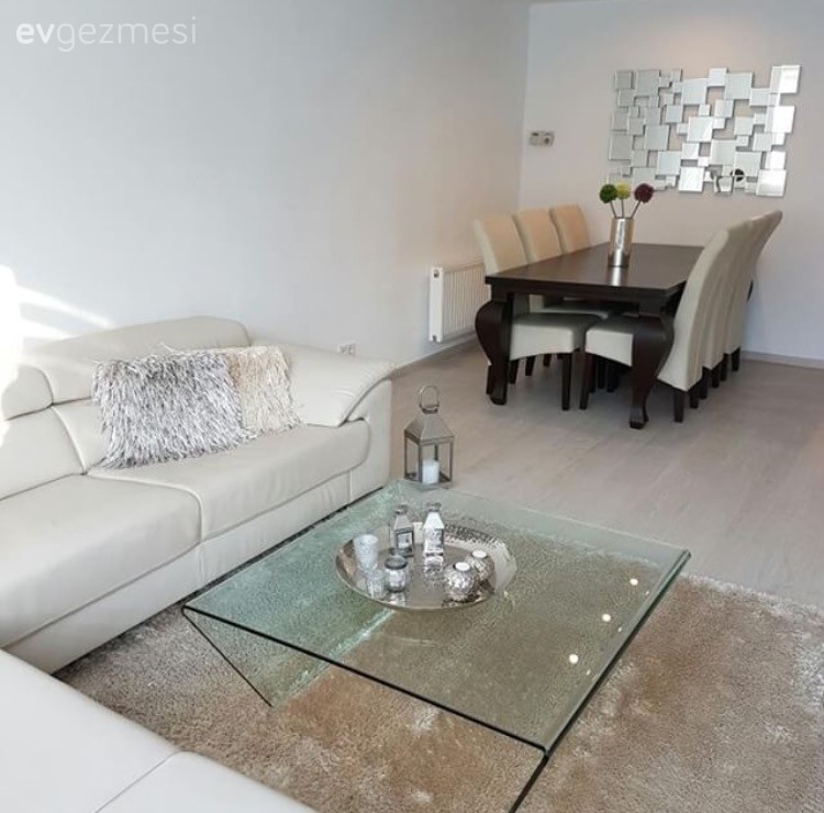 Ayna, Halı, Köşe koltuk, Krem, Orta sehpa, Salon