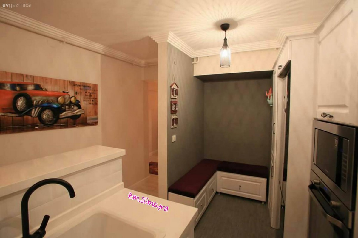 Avize, Gri, Mutfak, Mutfak köşesi, Aydınlatma