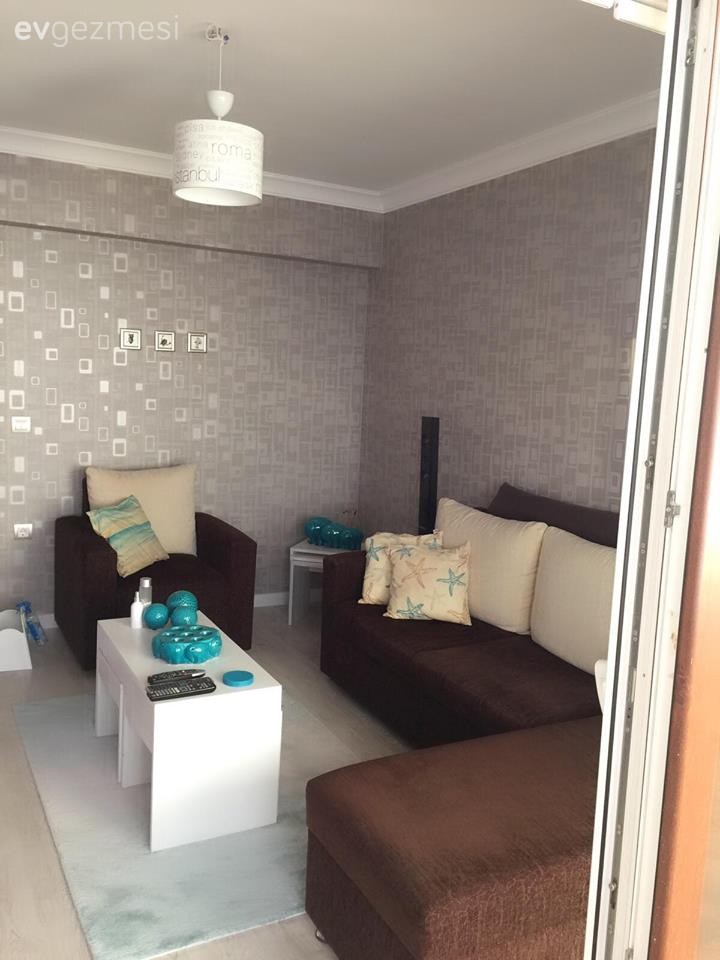 Duvar kağıdı, Kahverengi, Köşe koltuk, Orta sehpa, Oturma Odası