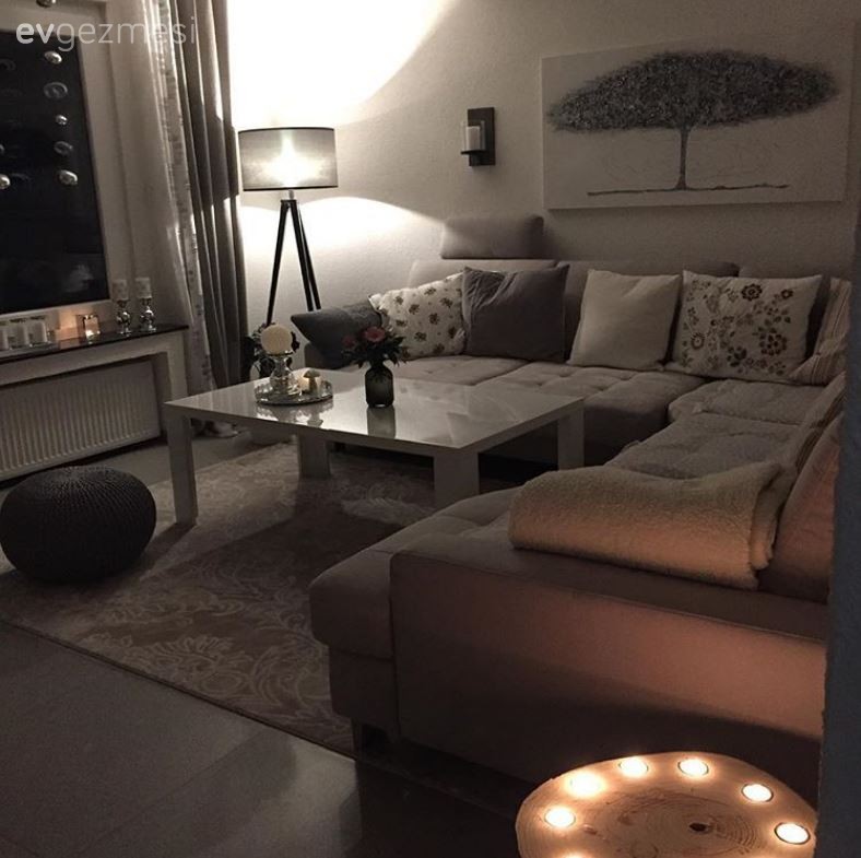 Köşe koltuk, Lambader, Salon, Sehpa, Aydınlatma