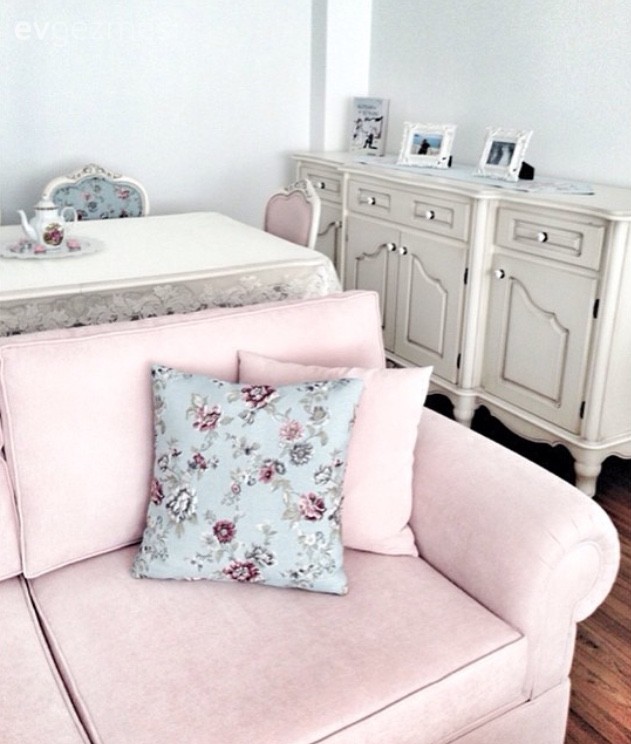 Çiçekli desen, Pembe, Salon, Kırlent