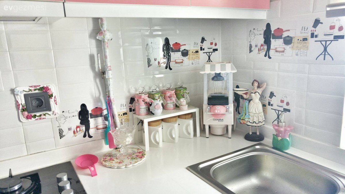 Mutfak, Mutfak aksesuarları, Pembe mutfak