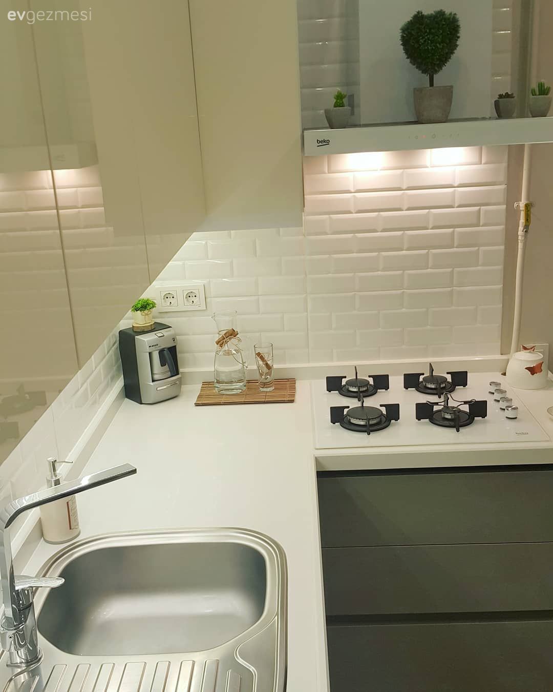 Ankastre, Cam Ankastre, Beyaz mutfak, Mutfak, Gri mutfak