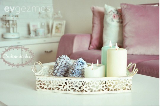 Dekoratif Objeler, Oturma Odası, Pembe