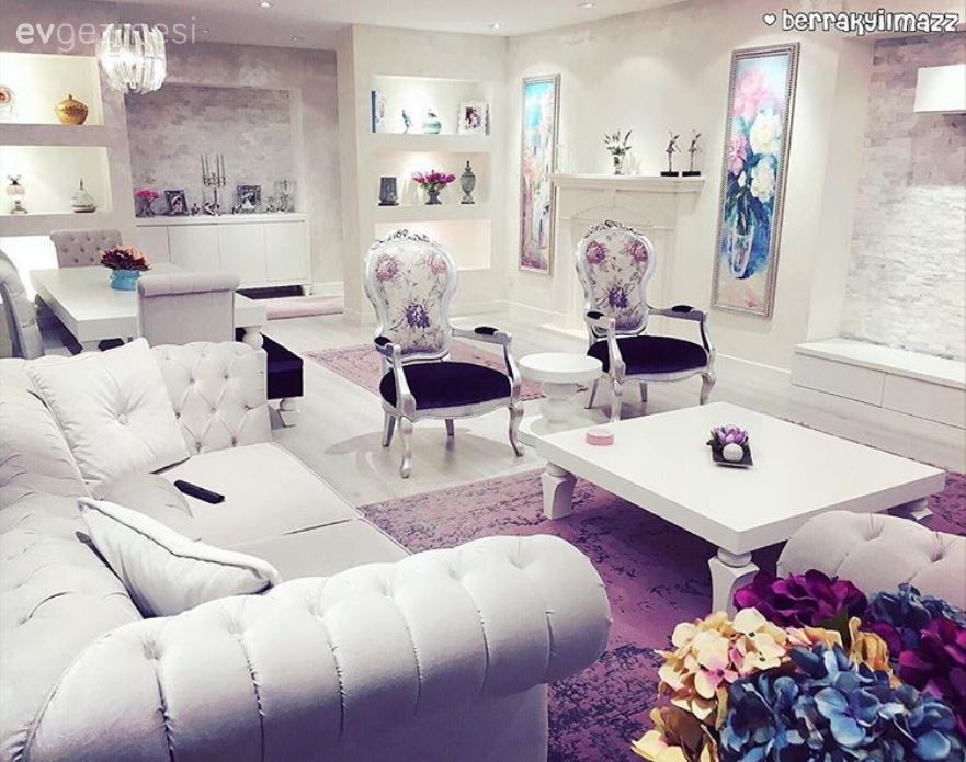 Berjer, Halı, Mor, Salon, Sehpa