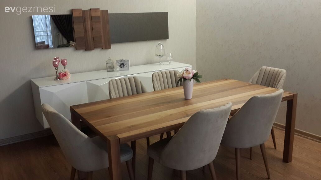 Ahşap Mobilya, Ayna, Gri, Konsol, Salon, Yemek Odası