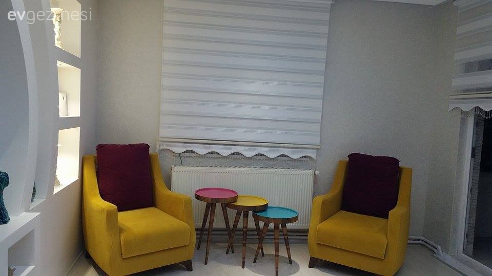 Berjer, Salon, Sarı, Sehpa, Yan sehpa