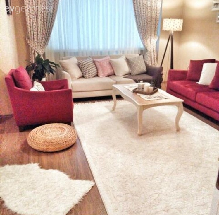 Krem, Lambader, Puf, Salon, Aydınlatma