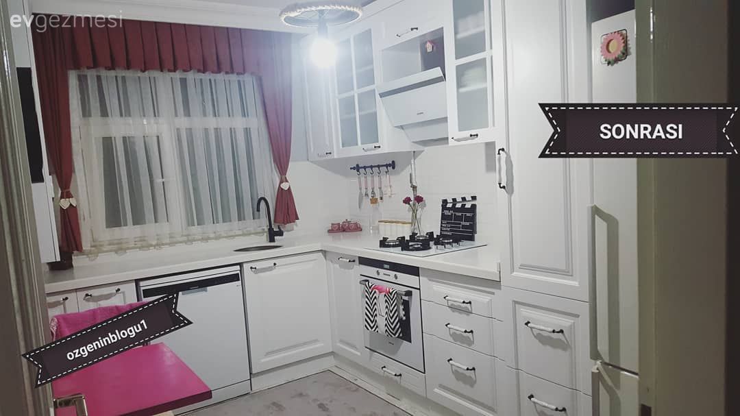 Tadilat sonrası hem tatlı, hem kullanışlı. Özge hanımın mutfağı..