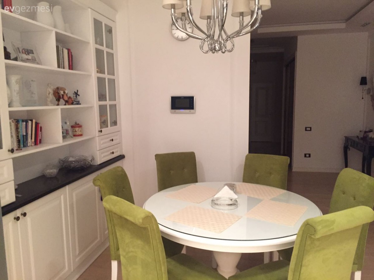 Amerikan Mutfak, Beyaz mutfak, Mutfak, Yemek Odası, Yeşil