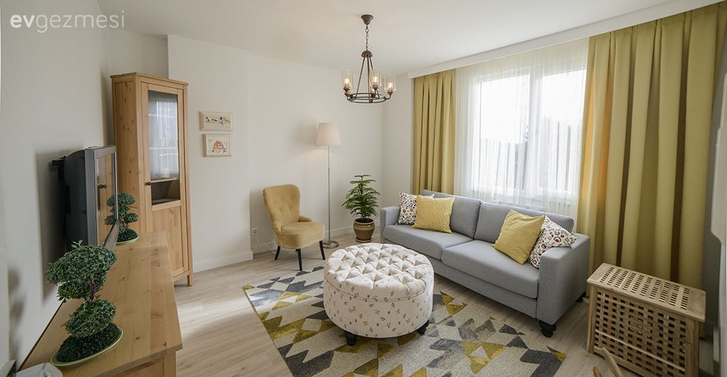 Doğal ve şık bir tasarım. Semt Kocaeli projesinin örnek dairesi..