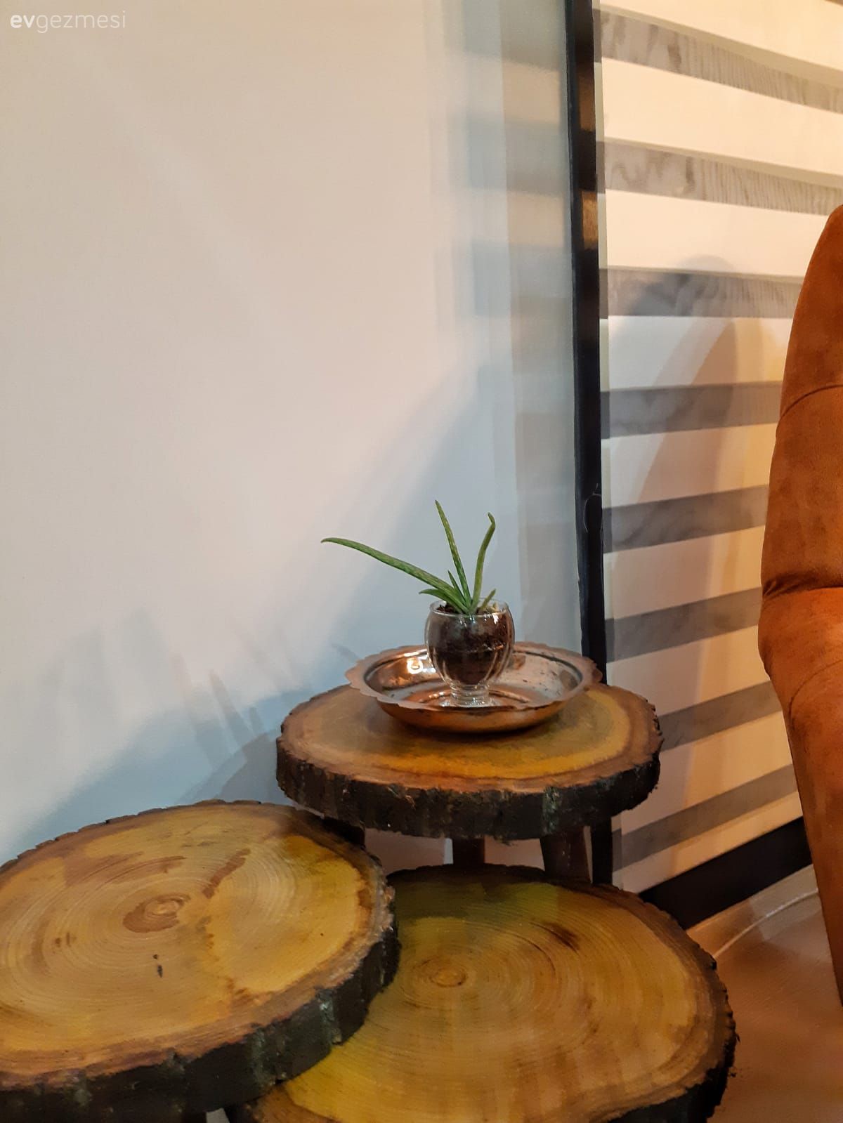 Rustik stilde sıcacık bir salon. Arzuhan hanımın keyifli dekoru..