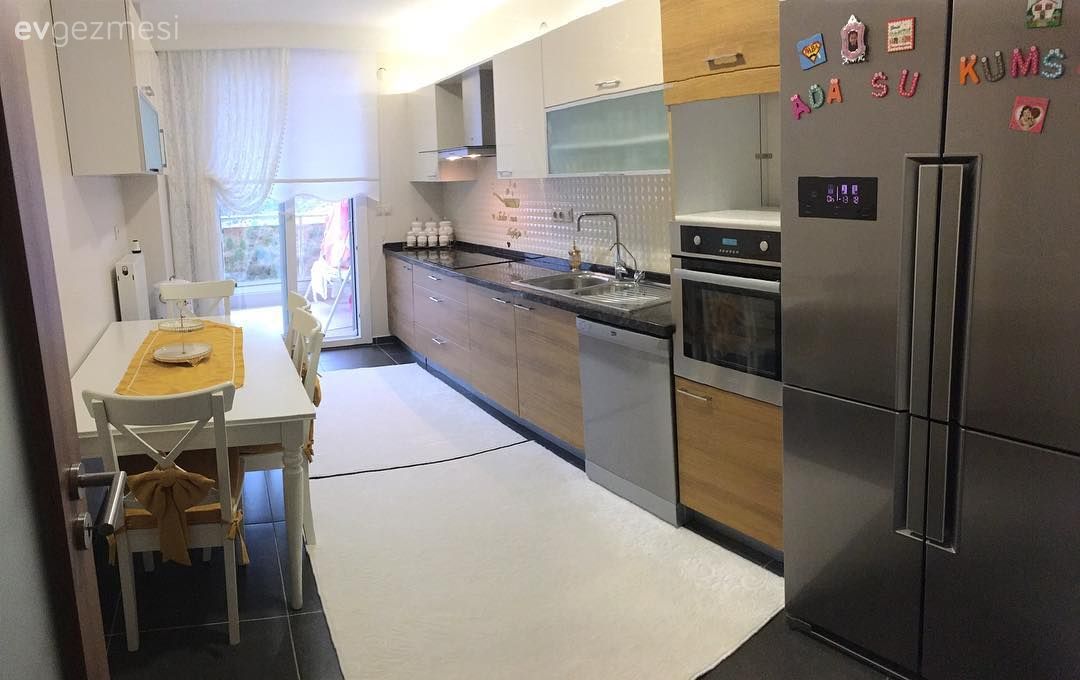 Sarı, Mutfak, Modern mutfak, Halı