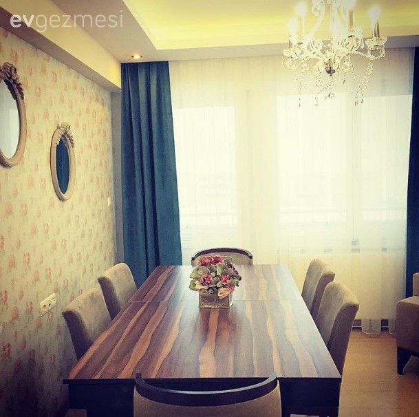 Duvar kağıdı, Perde, Yemek Odası