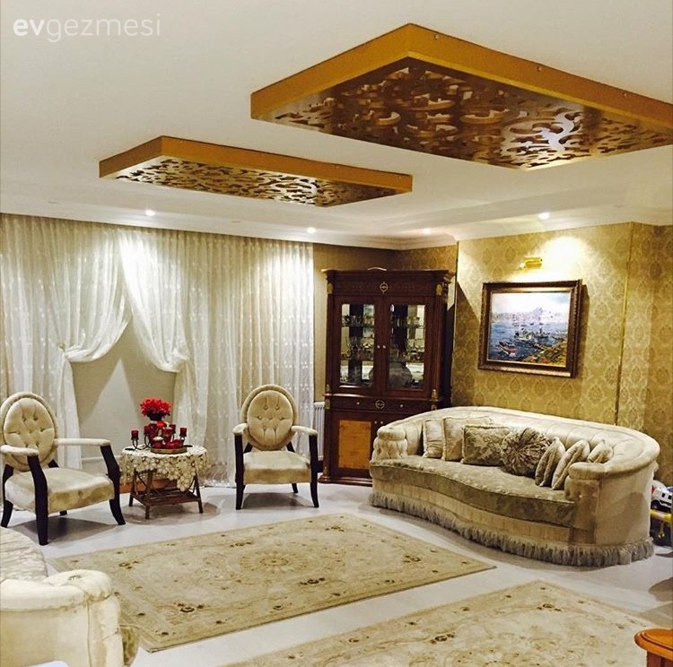 Asma tavan, Halı, Salon, Tavan